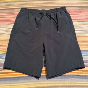 Right of Way Mens Performance Shorts Navy Blue Elastic Drawstring Size M